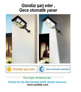 Güneş Enerjili Solar Bahçe Çevre Sokak Lambası